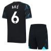 Camisola + Calções Manchester City Ake 6 Criança Equipamento 3ª 23/24